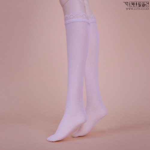 娃娃衣服 KDF see through band half stockings white
