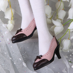 娃娃鞋子 SGS 09 WING TIP For Senior Delf Girl Heel Parts Light Pink