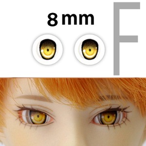 娃娃眼珠 Parabox 8mm Animation F Type Eyes - Yellow