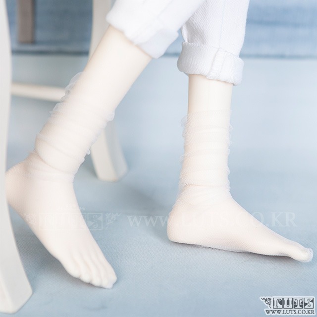 娃娃衣服 SDF65 Seethrough Rouge Socks White
