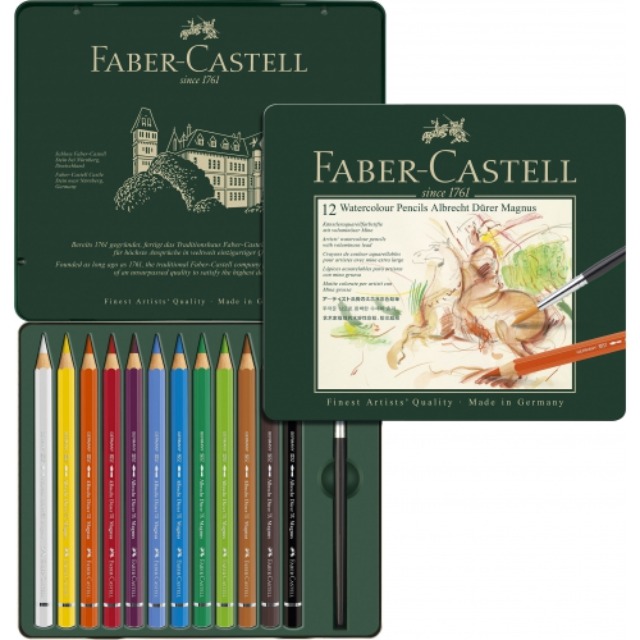 娃娃用品Faber Professional Magnus Watercolor Pencil Set 12 Colors