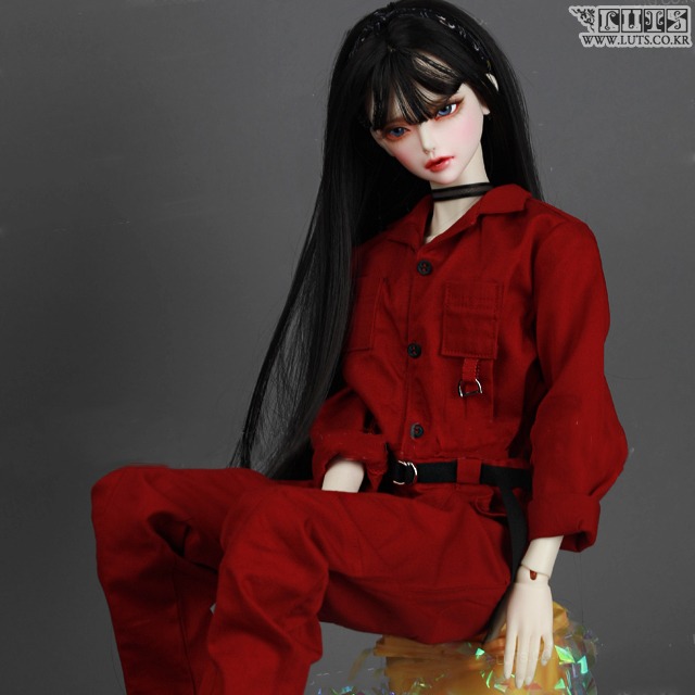 娃娃衣服 [Pre-order] SDF65 Solty jumpsuit Red