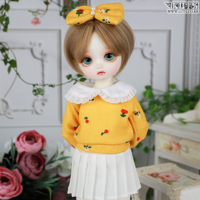 娃娃衣服 HDF Spring Flower Knit Set Yellow