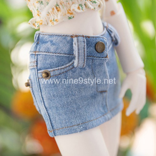 娃娃衣服 Pre-order MSD Denim Washed Mini Skirt Ice Jeans