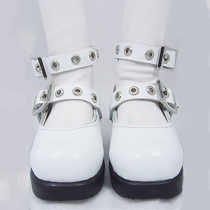娃娃鞋子 DGS 09 MARY JANE SHOES For Girl White