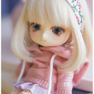 娃娃衣服 Obitsu 11 Color Overfit Hoodie Pink