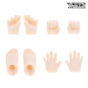 娃娃 OBITSU Hands&amp;Foot Set A For Obitsu 11 Body (White/Matt Skin)