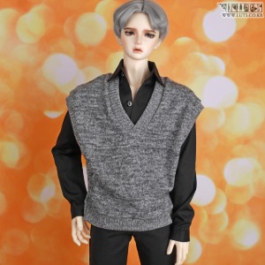 GSDF Overfit Knit Vest Gray