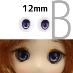 娃娃眼珠 Parabox 12mm Animation B Type Eyes - Blue