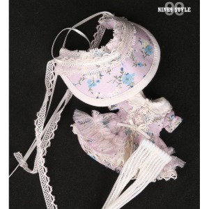 娃娃衣服 [Pre-order] obitsu 11 Flower Bonnet Dress purple
