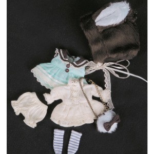 娃娃衣服 [Pre-order] obitsu 11 Sweet Sailor Dress Set (mint chocolate)