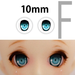 娃娃眼珠 10mm Animation F Type Eyes - Sky Blue
