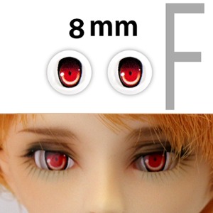 娃娃眼珠 8mm Animation F Type Eyes - Red