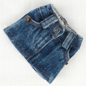 娃娃衣服 Pre-order J30 Denim Washed Mini Skirt Blue Jeans