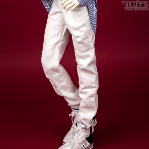 娃娃衣服 SDF65 Ripped Jeans White
