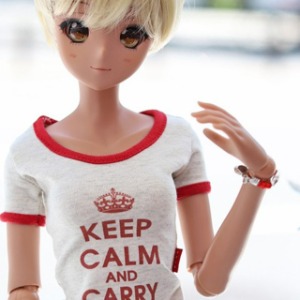 娃娃衣服 Pre-order SD13 GIRL &amp; Smart Doll Keep calm basic T- Red
