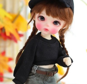 娃娃衣服 Pre-order Little Cute Crop MTM Black