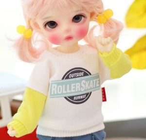 娃娃衣服 Pre-order Little Rollerskate MTM White