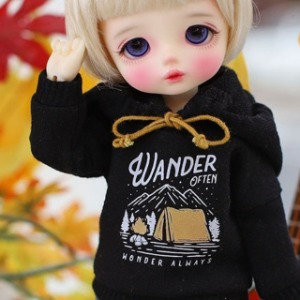 娃娃衣服 Pre-order Little Wander Hooded-T Black