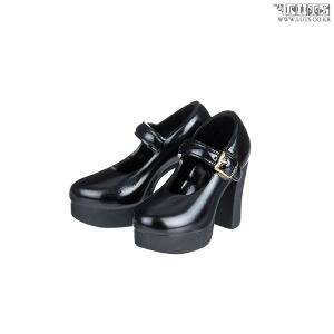 娃娃衣服 Obitsu Doll Shoes OBS 014 Heel Strap Shoes Black