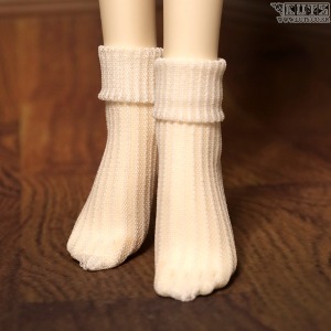 娃娃衣服 SDF Roll-up ankle socks white