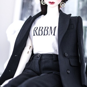 娃娃衣服 Pre-order RBBM Initials T-Shirt White